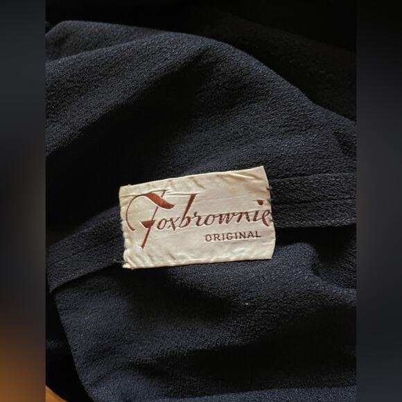 40s Vintage Rayon Peplum Dress - Picture 4 of 8